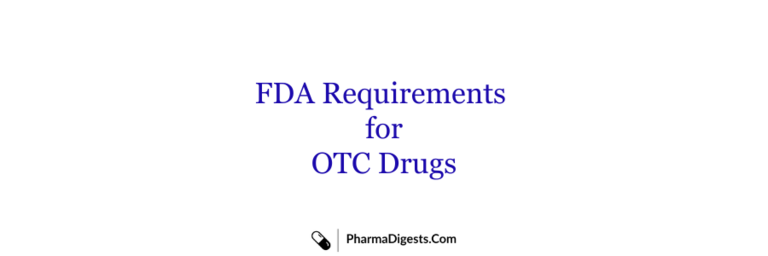 FDA Requirements For OTC Drugs